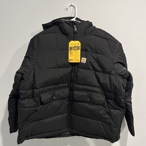 Carhartt Black Hooded Puffer Jacket